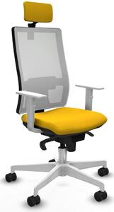 Sedia da ufficio Piqueras y Crespo, modello 4B026N2, colore giallo