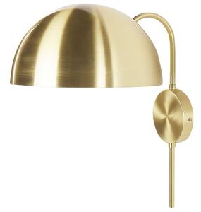 Lampada da parete con paralume in metallo dorato camera da letto soggiorno glamour Beliani