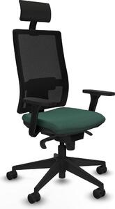 Sedia da ufficio Piqueras y Crespo, modello 3D066N1, colore verde