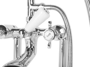Miscelatore vasca da bagno freestanding cromato argento soggiorno Beliani
