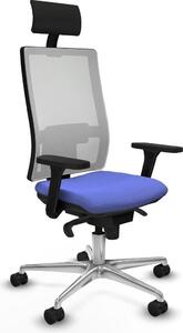 Sedia da ufficio Piqueras y Crespo, modello 3D086N1, colore azzurro