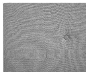 Letto Grigio 160 x 200 cm Tessuto Imbottito Struttura Con Poggiatesta E Materasso Beliani