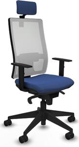 Sedia da ufficio Piqueras y Crespo, modello 1D066N2, colore blu navy