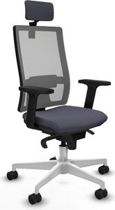 Sedia da ufficio Piqueras y Crespo modello 2D026N2, colore grigio scuro