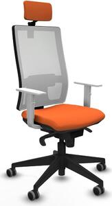 Sedia da ufficio Piqueras y Crespo, modello 4B066G2, colore arancione