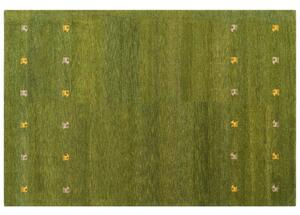 Tappeto di lana verde fatto a mano con motivo con animali 200 x 300 cm soggiorno camera da letto Beliani