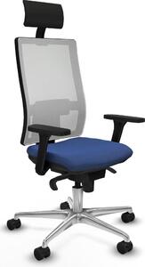 Sedia da ufficio Piqueras y Crespo, modello 3D086N1, colore blu navy