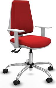 Sedia da ufficio Piqueras y Crespo modello B5B056N, colore rosso