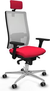 Sedia da ufficio Piqueras y Crespo, modello 3D086G2, colore rosso