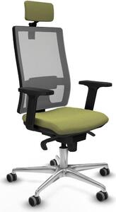Sedia da ufficio Piqueras y Crespo, modello 2D086G2, colore verde