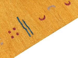 Tappeto Gabbeh in lana multicolore fatto a mano con motivo geometrico 80 x 150 cm soggiorno camera da letto Beliani