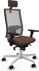 Sedia da ufficio Piqueras y Crespo, modello 3D026N2, color marrone scuro