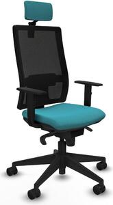Sedia da ufficio Piqueras y Crespo, modello 1D066N2, colore turchese