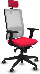 Sedia da ufficio Piqueras y Crespo 2D066G2, colore rosso