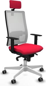 Sedia da ufficio Piqueras y Crespo, modello 1D026G2, colore rosso
