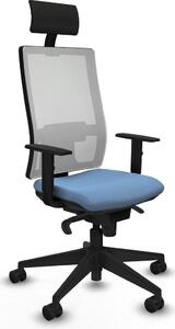 Sedia da ufficio Piqueras y Crespo, modello 1D066N1, colore blu cielo