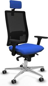 Sedia da ufficio Piqueras y Crespo, modello 3D086G2, colore blu