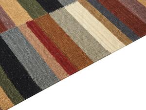 Tappeto in lana multicolore kilim fatto a mano motivo geometrico 200 x 300 cm nappe soggiorno camera da letto Beliani