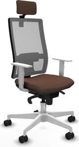 Sedia da ufficio Piqueras y Crespo, modello 4B026N2, color marrone scuro