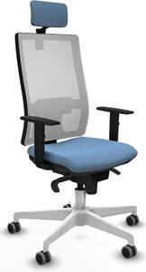 Sedia da ufficio Piqueras y Crespo, modello 1D026G2, colore blu cielo
