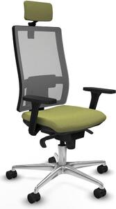 Sedia da ufficio Piqueras y Crespo, modello 3D086N2, colore verde