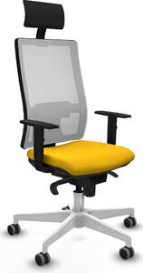Sedia da ufficio Piqueras y Crespo, modello 1D026G1, colore giallo