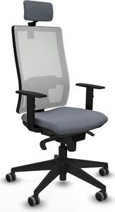 Sedia da ufficio Piqueras y Crespo, modello 1D066G2, colore grigio