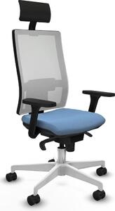 Sedia da ufficio Piqueras y Crespo modello 3D026N1, colore blu cielo