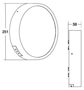 BRUMBERG Eye applique LED da esterni anello nero