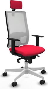Sedia da ufficio Piqueras y Crespo, modello 1D026N2, colore rosso