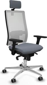 Sedia da ufficio Piqueras y Crespo, modello 3D086G2, colore grigio