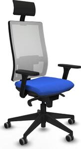 Sedia da ufficio Piqueras y Crespo modello 3D066G1, colore blu