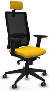 Sedia da ufficio Piqueras y Crespo 2D066G2, colore giallo