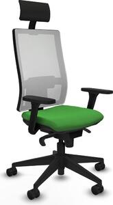 Sedia da ufficio Piqueras y Crespo, modello 3D066N1, colore verde