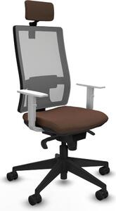 Sedia da ufficio Piqueras y Crespo, modello 4B066N2, color marrone scuro
