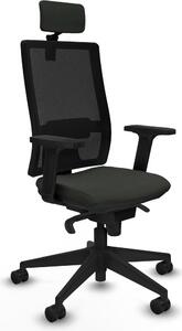 Sedia da ufficio Piqueras y Crespo modello 2D066N2, colore nero