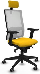 Sedia da ufficio Piqueras y Crespo 2D066G2, colore giallo