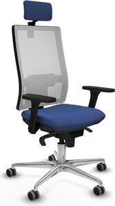 Sedia da ufficio Piqueras y Crespo, modello 3D086G2, colore blu navy