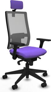 Sedia da ufficio Piqueras y Crespo, modello 3D066N2, colore lilla