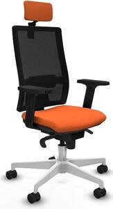Sedia da ufficio Piqueras y Crespo modello 2D026N2, colore arancione