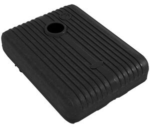 Outsunny Base Ombrellone Giardino Riempibile con Acqua e Sabbia 70-90 kg, Ruote e Maniglia in HDPE, 80x60 cm, Nero