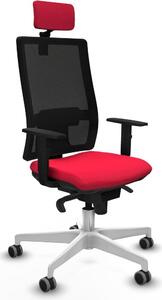 Sedia da ufficio Piqueras y Crespo, modello 1D026G2, colore rosso