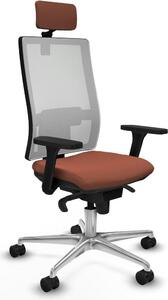 Sedia da ufficio Piqueras y Crespo, modello 3D086N2, colore marrone