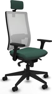 Sedia da ufficio Piqueras y Crespo, modello 3D066N2, colore verde