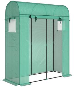 Outsunny Serra da Giardino con Rivestimento in PE, Porta Avvolgibile e Finestre a Rete, 170x68x200 cm, Verde | Aosom Italy