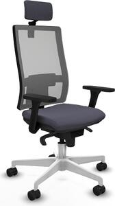Sedia da ufficio Piqueras y Crespo, modello 3D026N2, colore grigio scuro