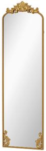 HOMCOM Specchio da Terra a Figura Intera Stile Barocco 50x160 cm Oro | Aosom Italy