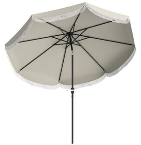 Outsunny Ombrellone da Giardino Ombrellone Esterno Inclinabile 2.7x2.7m Grigio | Aosom Italy