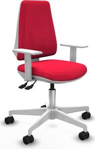 Sedia da ufficio Piqueras y Crespo modello B5B026N, colore rosso