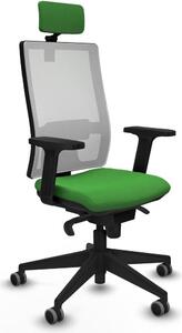 Sedia da ufficio Piqueras y Crespo, modello 2D066G2, colore verde